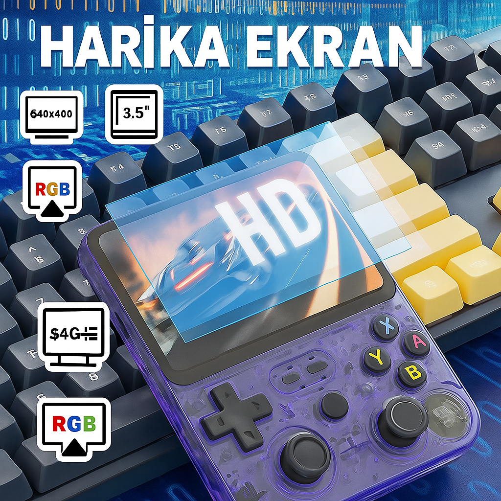 RetroTernal© R36S Taşınabilir Mini Oyun Konsolu