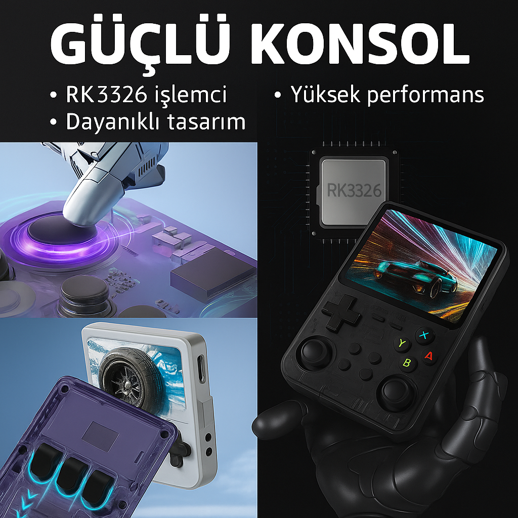 RetroTernal© R36S Taşınabilir Mini Oyun Konsolu